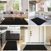 Front Door Outdoor Indoor Welcome Mat 32x40 Inch Absorbent Muddy Dirt Resist Black Non Slip Stain Fade Resistant Entryway - 2 of 4
