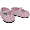 Sophia's Faux Leather Ballet Flat Shoes with Pleated Toe and Elastic Straps for 18" Dolls - 2 of 2
