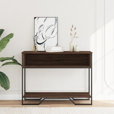 Clihome Modern Warm Spacious Sonoma  Console Table for Entryway, Sturdy Capacity Hallway Table