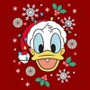 Womens Mickey & Friends Donald Duck Snowflakes and Hollies T Shirt - 2 of 4