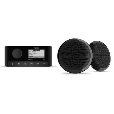 Fusion MS-RA60 Bluetooth Marine Stereo with Fusion 1 Pair EL-F653B EL Series 6.5" 2-Way Marine Coax - Black Classic Grill