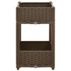 vidaXL Raised Bed Light Grey Polypropylene Medium Planters - Brown 15.7" x 15.7" x 28" - 3 of 4