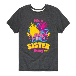 Boys' - Trolls - It's A Sister Thing Poppy and Viva Short Sleeve Graphic T-Shirt - 1 of 4