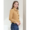 Allegra K Women's Turn Down Collar Long Sleeve Single Breasted Winter Pea Coat - 4 of 4