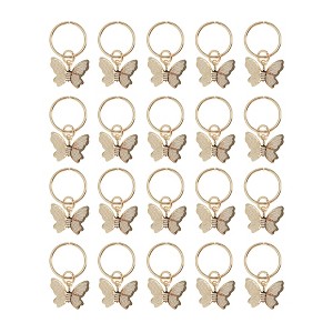 Unique Bargains Butterfly Hair Cuffs Dreadlock 20 Pcs - 1 of 4
