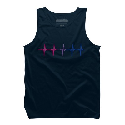 Adult Design By Humans Bisexual Pride Rainbow Heartbeat By Thingsandthings Tank Top