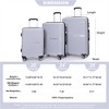 FATMOON Hardshell Suitcase Double Spinner Wheels PP Luggage Sets Lightweight Durable Suitcase with TSA Lock, Set of 3(20/24/28) - 3 of 4
