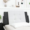vidaXL Headboard Cushion Hanging Upholstered Pillow Back Bedroom Faux Leather - White and Black 39.4" - 2 of 4