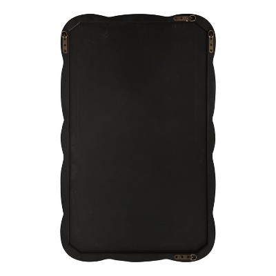 Gold Scalloped Rectangular Wood Wall Mirror, 24x38