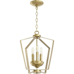 Quorum Lighting 3 - Light Chandelier in  Aged Brass - 1 of 1