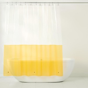 TOWN & COUNTRY PLAY Ciara Mod Colorblock Clear 100% PEVA Shower Curtain Liner - 1 of 4