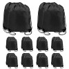 Gneeric Black Drawstring Backpack Bulk Combination DIY Reflective - 2 of 4