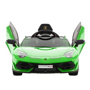 Licensed Lamborghini Kids Electric Car - 12v Ride-on with Parent Remote, 2-Speed Modes, Engine Sounds & LED Lights | Auto Doors for Boys & Girls - 1 of 4