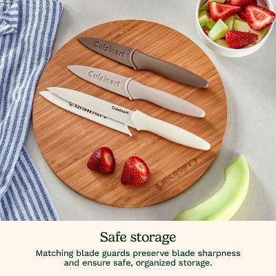 Cuisinart Advantage 6pc Nonstick Utility and Paring Knife Set with Blade Guards Cafe Au Lait - Thumbnail 5