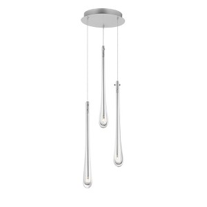 ET2 Lighting Stillo 3 - Light Pendant in  Satin Nickel - 1 of 4