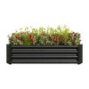 Rbied Rectangle Metal Raised Garden Bed, Outdoor Garden Raised Planter Box - 2 of 4