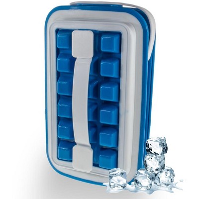 5 Star Super Deals 32 Ice Cube Maker Silicone Tray - Icebreaker Pop - Easy Release, Spill & Leak-Proof - Space-Saving, Stackable Design for Freezer