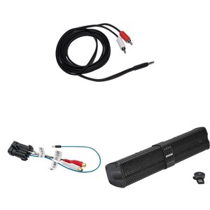 Kicker PowerBar 47KPB1 6 Speaker Amplified Sound Bar & Adapter for Polaris Ride Command - 1 of 4