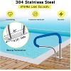 304 Stainless Steel Pool Handrail with Nylon Blue Grip, Supports up to 375LBS, Quick Mount for Pools, Durable and Easy Installation - 4 of 4