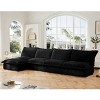 Upholstered Sectional Sofa, 4 Seater Armless Sectional Sofa with Reversible Ottoman, Sectional Sofas with Corduroy Fabric-Cuddlewood - 2 of 4