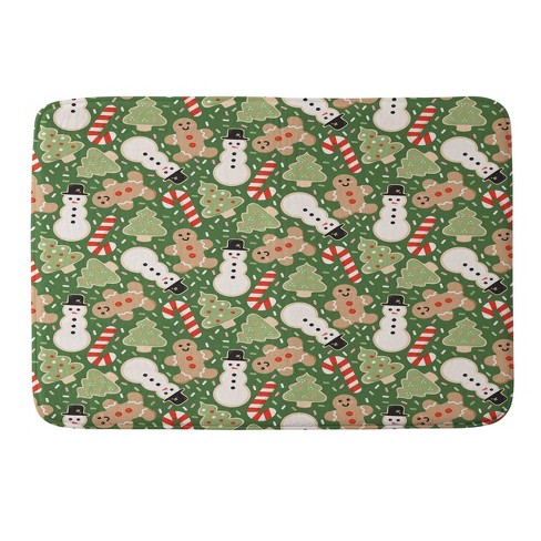 Deny Designs Lathe & Quill Sweet Christmas Cookies On Green Memory Foam Bath Mat - image 1 of 4