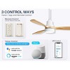 48 Inch Smart Ceiling Fan with Lights Remote & App Control Reversible DC Motor Dimmable LED Low Profile Modern Ceiling Fans for Bedroom Living Room - 2 of 4