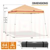 EAGLE PEAK Slant Leg Pop-up Canopy Tent Easy One Person Setup Instant Outdoor Beach Canopy Folding Portable Sports Shelter - 3 of 4