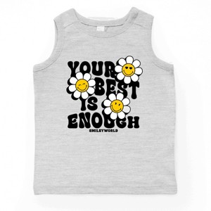 The Juniper Shop SmileyWorld Your Best Is Enough Floral Youth Tank Top - 1 of 4