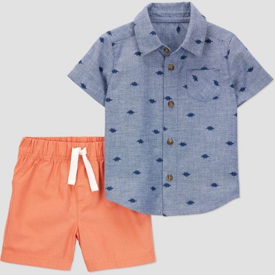 Carter's Just One You®️ Baby Boys' Dino Top & Bottom Set - Blue