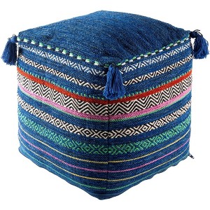 Mark & Day Krumbach 18"H x 18"W x 18"D Bohemian/Global Pouf - 1 of 4