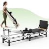 PAETA Pilates Reformer, 91" Foldable Pilates Machine with Adjustable Heights, Piano Wire Springs, and Jump Board - 2 of 4