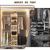 APRILSOUL  All-in-One Closet Organizer – Sturdy Wood Tower with Expandable Rods and Shelves - 4 of 4