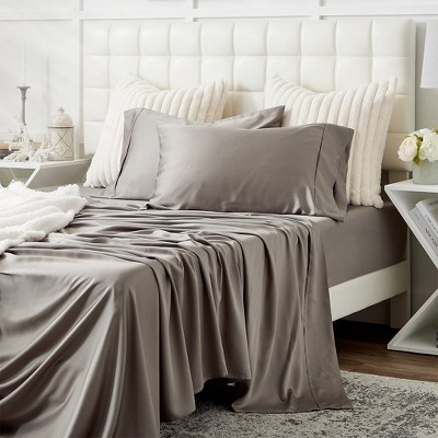 Cream Organic Cotton Bamboo King Deep Pocket Sheet Set