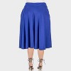 24seven Comfort Aapparel Womens Plus Pleated Elastic Waist Midi Pocket Skirt - 3 of 4