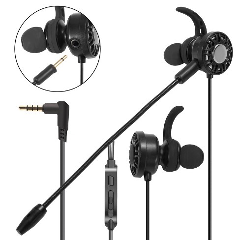 Insten Wired Gaming In-ear Headset With Microphone - Earbuds & Earphones For Phone Games, Ps4, Ps5, Pc, Controller & Nintendo Switch : Target