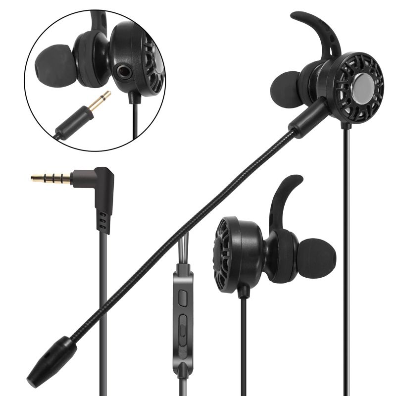 Insten 3.5mm Wired Gaming In-Ear Headset with Microphone - Earbuds & Earphones for Phone Games, PS4, PS5, PC, Xbox Controller & Nintendo Switch, 1 of 10