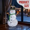 SEVOBAL 4FT Snowman and Squirrel Christmas Yard Decorations, Pull Up Snowman for Xmas Outdoor Holiday Indoor Decor, White, 33.8"*23.7"*47.2" - 3 of 4