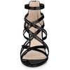 Allegra K Women's Open Toe Back Zip Strappy Stiletto Heel Lace-Up Sandals - 2 of 4