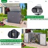 Ridstar 59.3 in. W Outdoor Waterproof and Rust-Resistant Metal Storage Shed with Dual-Lock Door-Dark Gray - 4 of 4