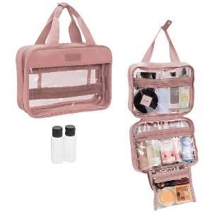 Max Studio Tubular Quilted Nylon Clear Toiletry Bag - 1 of 4