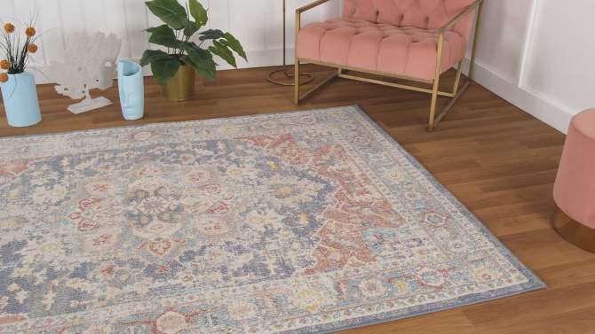 Luxe Weavers Pastel Floral Pattern Area Rug, 2 of 11, play video