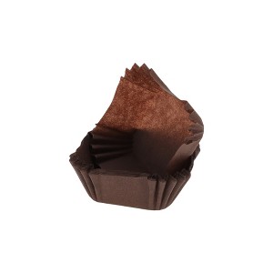 Unique Bargains Cupcake Liners Square Cup Disposable Oil Paper 2.36"x2.36"x1.10" 100 Pcs - 1 of 4