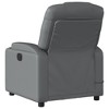 vidaXL Gray Faux Leather Manual Massage Recliner Chair with Cup Holders - 4 of 4