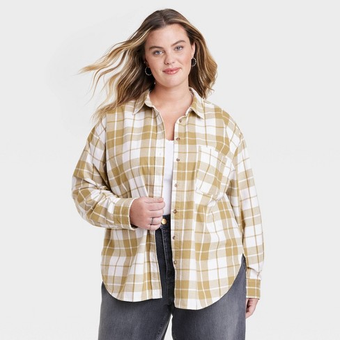 Women's Linen Long Sleeve Collared Button-down Shirt - Universal Thread™  Blue Xl : Target