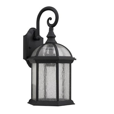 Chloe Lighting Havana Divine Transitional 1 Light Black Outdoor Wall Sconce 16" Height