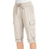 Collections Etc Convertible Cargo Capri Pants - 3 of 4