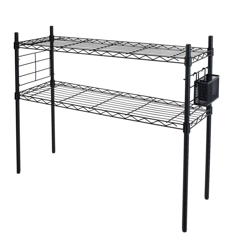 Photos - Garden & Outdoor Decoration Organize It All Steel Etagere Adjustable Shelf Black