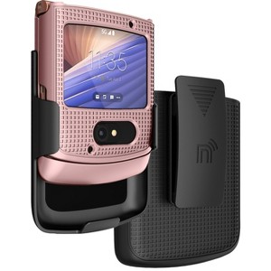 Nakedcellphone Slim Case and Belt Clip Holster Combo for Motorola RAZR 5G Phone (XT2071, 2020) - 1 of 4
