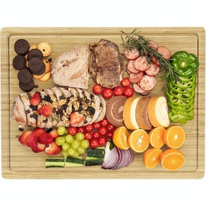 TackView Cutting Board, Bamboo Cutting Board with Juice Groove,  Knife Friendly Chopping Board,20*15*0.8in - 1 of 4