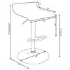 PAGED Counter Height Bar Stools White Upholstered Adjustable Counter Stools with Sturdy Base for Home Pub - 4 of 4
